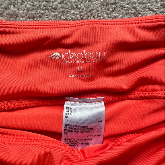 Macy’s ideology women’s tennis golf fitness skirt skort orange medium - Picture 2 of 4